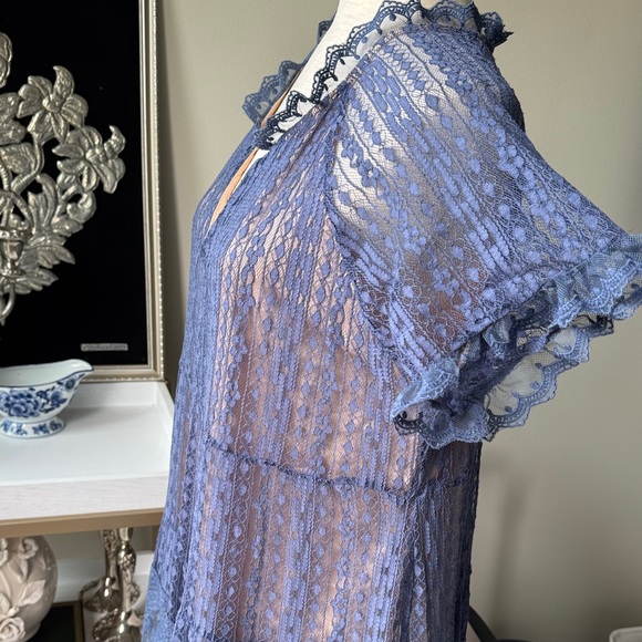 Sundance Navy Lace Midi Dress - Picture 3 of 7